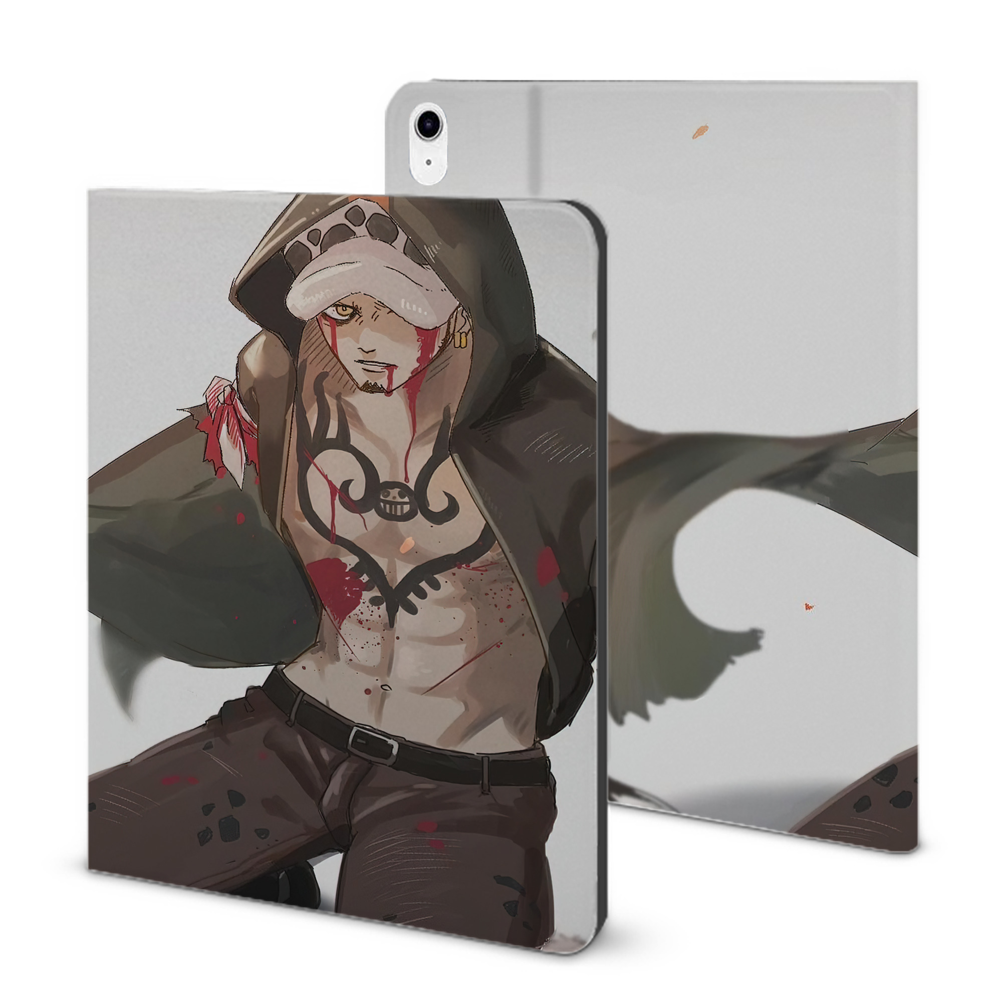 （画像用） ワンピース ONE PIECE IPad ケース ブック型 PUレザー TPU 耐衝撃 軽量 薄型 ペン収納なし 全面保護 IPad 各モデル対応
